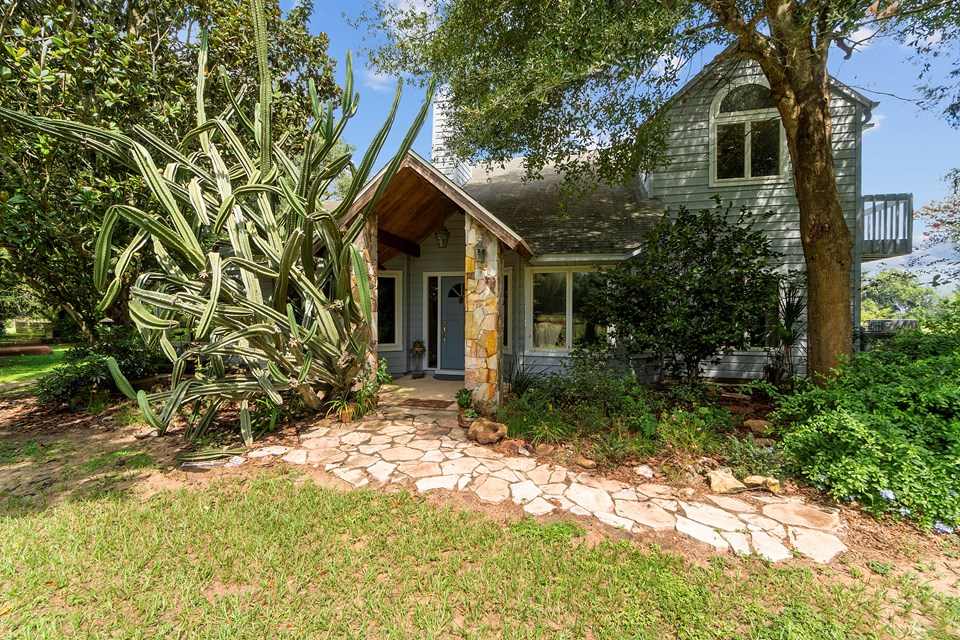 front of the custom, 2-story home