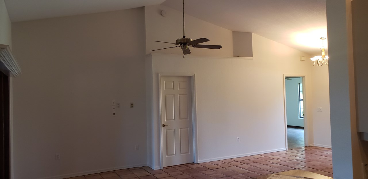 freshly painted living area