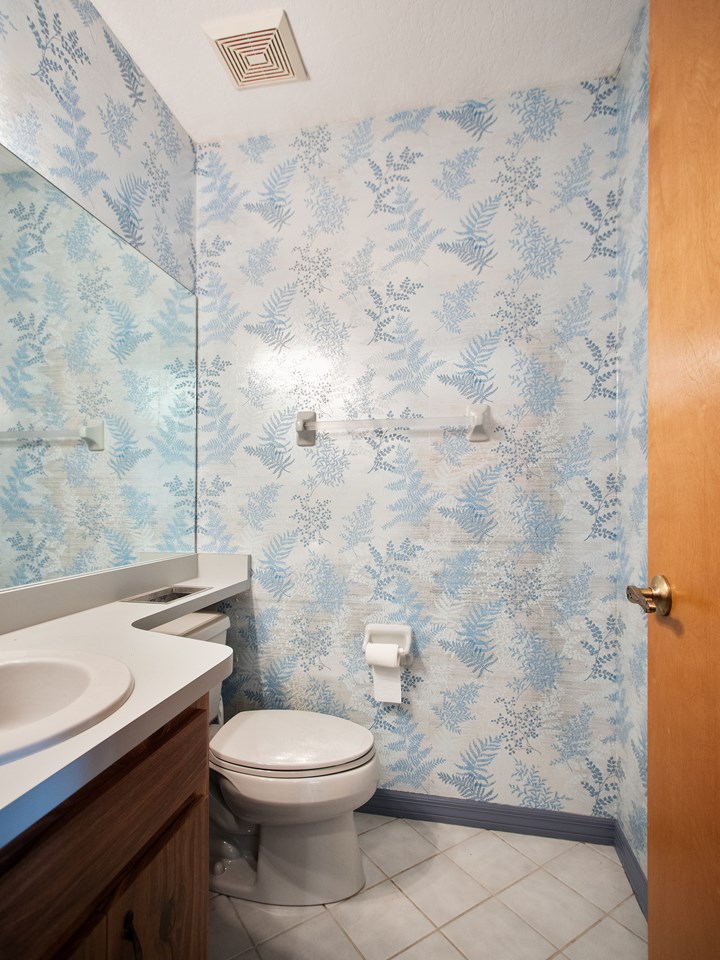 powder room near the office and entrance
