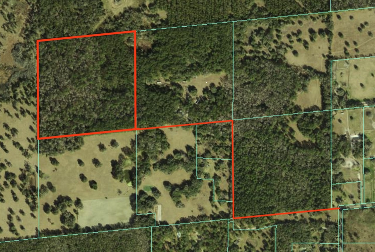 aerial of the acreage and its access to nw 115th avenue.